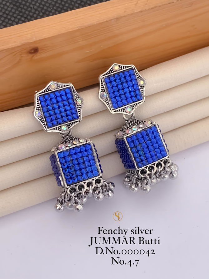 3 Fancy Navratri Special Silver Earrings Wholesale Shop In Surat
